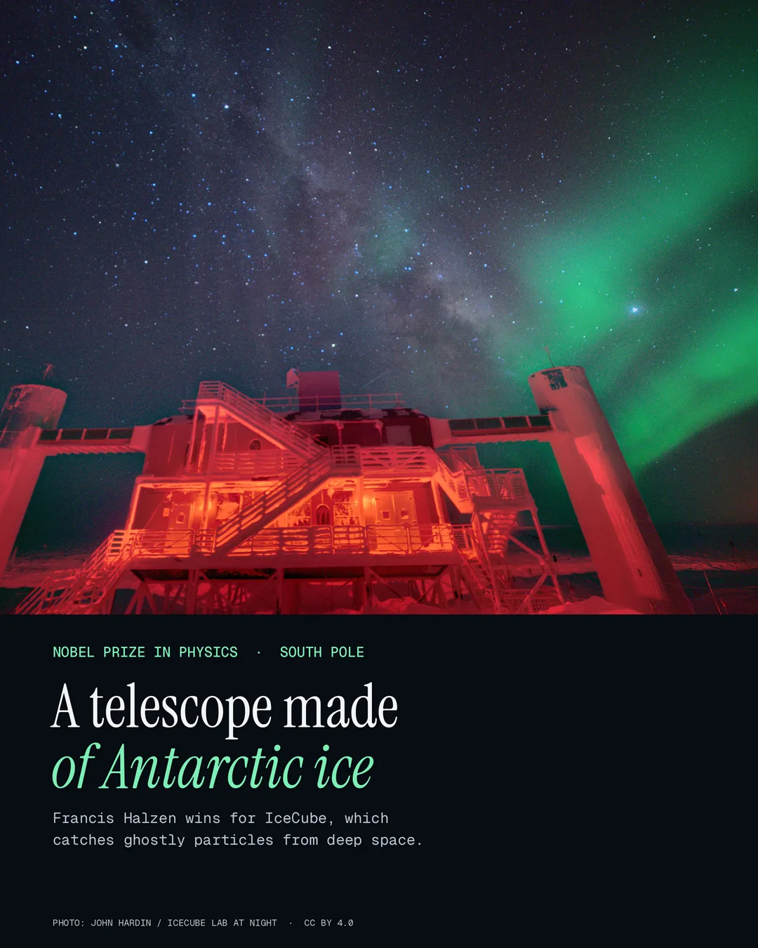 A Nobel for a telescope made of South Pole ice